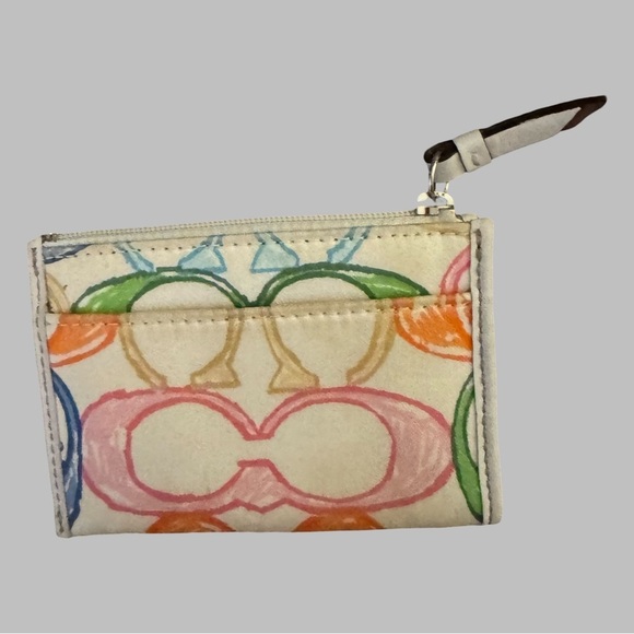 COACH Multicolor Signature Card Holder - Picture 2 of 7